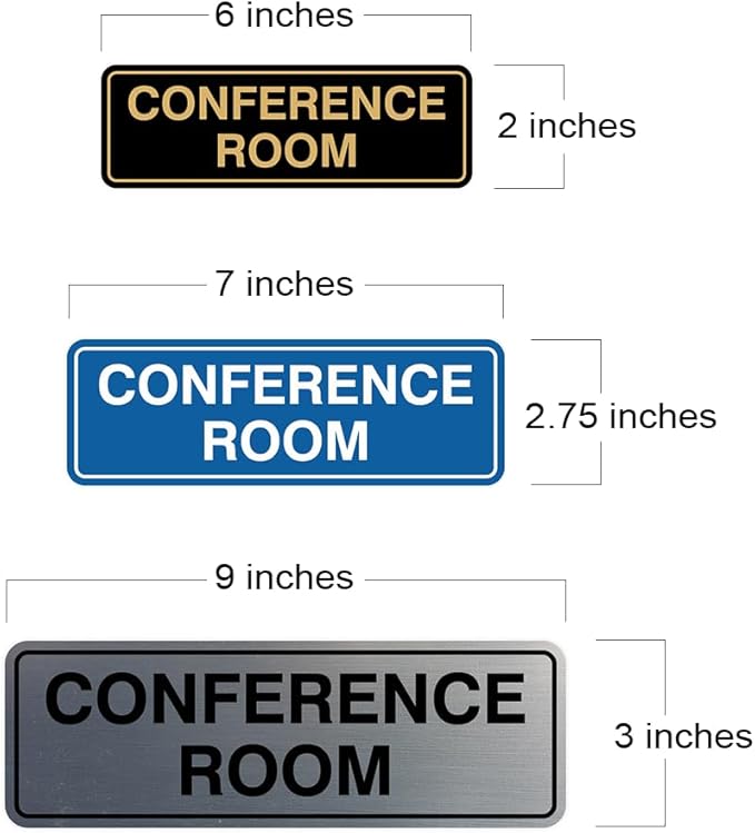 Standard Conference Room Sign - Dark Brown - Small 1 Pack