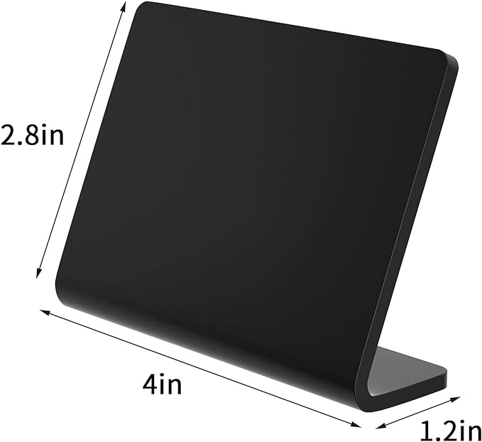 20 Pack Acrylic Mini Chalkboard Sign for Food, AITEE Black Mini Tabletop Chalkboard Signs, Small Buffet Chalkboards Signs for Bakery, Birthday Parties, Message Board Signs, Buffet, Weddings and Retail