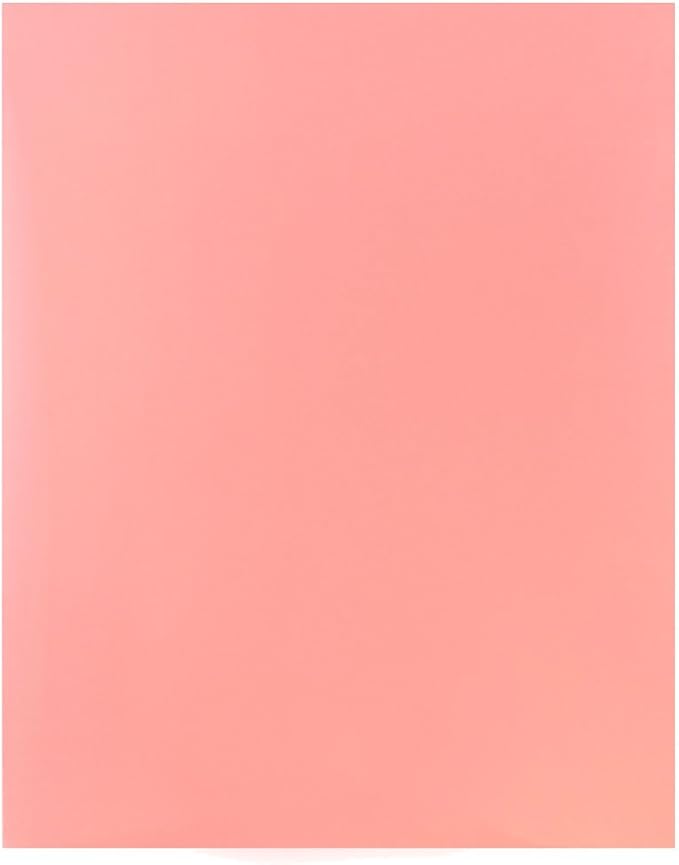 JAM PAPER Laminated Two Pocket Glossy School Folders - Letter Size - High Gloss Baby Pink Pastel - Bulk 25/Pack