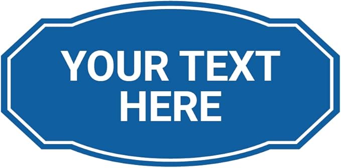 Custom Victorian Wall or Door Sign – Personalized Plastic Sign with Your Text – Easy to Install with Strong Double-Sided Tape – Indoor/Outdoor Use – Made in the USA