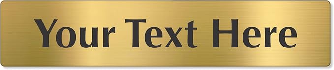 SmartSign Custom Brass Sign - 2" x 10", 40 mil REAL Bugle Brass Metal, Personalized Name Door Sign, Heavy-Duty Premium Engraved Door/Wall Mount Plaque for Business/Office, Gold and Black
