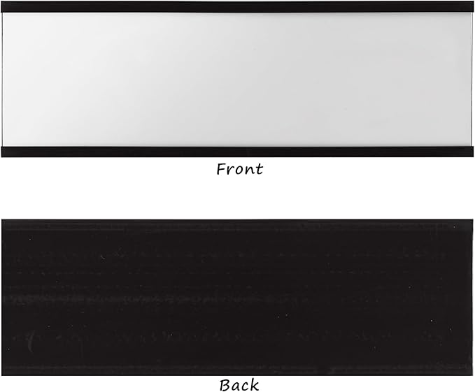 Realth Magnetic Label Holders 2'' x 4'' 70 Pack with Paper Inserts and Clear Plastic Protectors, Magnetic Label Strips Magnetic Data Card Holders File Cabinet Labels for Metal Racks and Shelves