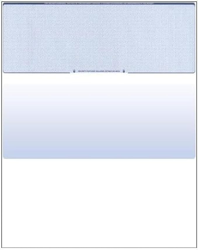 Compuchecks Top Blank Check Paper - 2500 Pack, Quick-Books & Laser Printer Compatible - Security Business Checks with Voucher - 8.5" x 11" Blue Diamond
