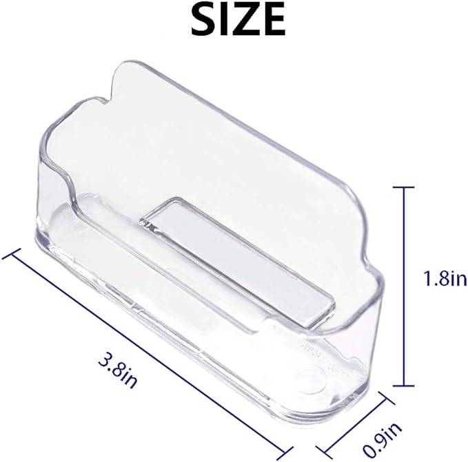 Qizpcer 16 Pack Clear Desktop Business Card Holder Display, Plastic Business Card Stand for Office