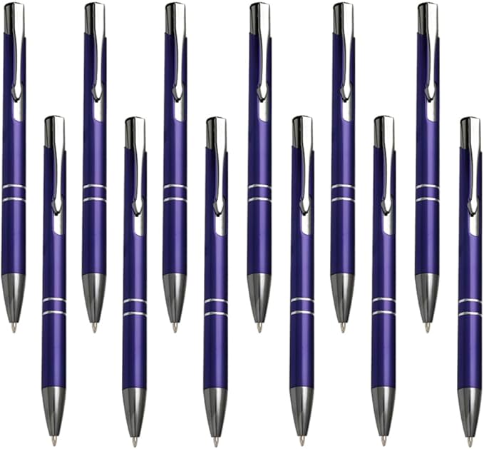 Yucold Customized ballpoint pens in bulk, personalized ballpoint pens with free engraving, for use in companies, enterprises, graduation anniversaries (Purple,130)