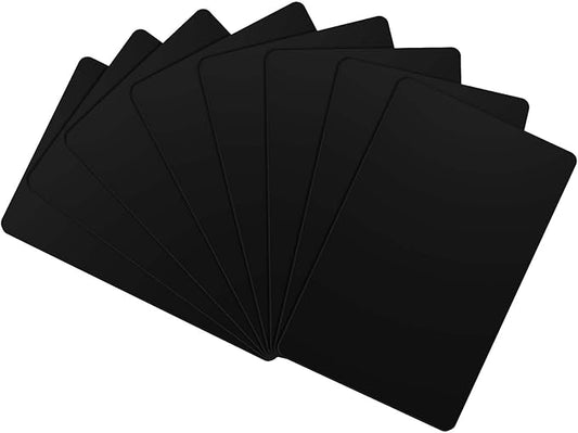 100 Pack - Premium Blank PVC Cards for ID Badge Printers - Premium Quality Black CR80 30 Mil (CR8030) by KLMNDUO - Compatible with Most Photo ID Badge Printers(Black)