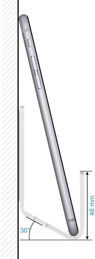TXEsign Adhesive Wall Phone Holder Mount for Smartphones iPhone External Battery Wall Holder Mount (White)