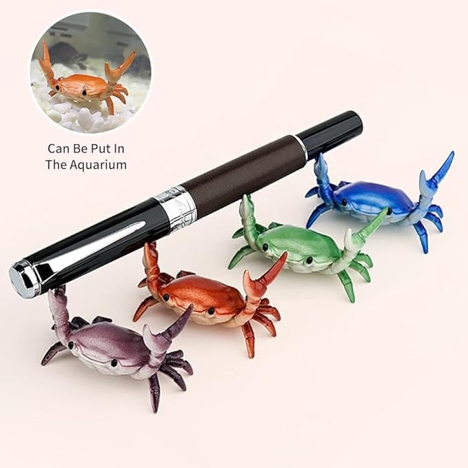Crab Pen Holder for Desk, Cute Multifunctional Weightlifting Desk Crab Pencil Holder Organizer for Pens, Pencils & Makeup, Funny Desktop Decor Gift for Home Office School (Green)