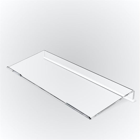 BEEGO Ergonomic Computer Keyboard Stand - Clear Acrylic Keyboard Riser Tilted Keyboard Holder Keyboard Tray with White Non-Slip Strip for Easy Typing at Home School Office Desk Accessories