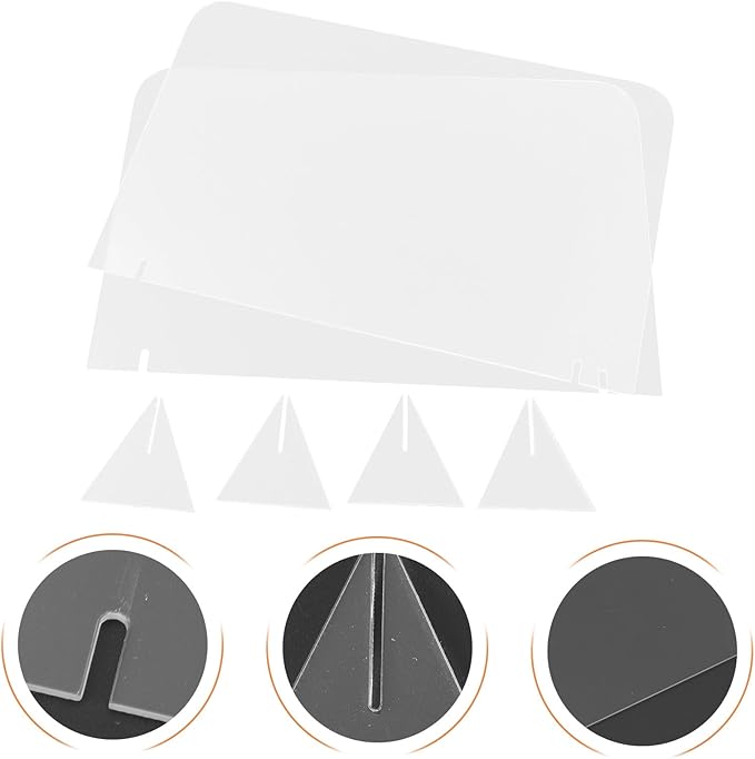 Generic 5Pcs Acrylic Writing Boards 20X30Cm Desktop Message Whiteboards for Office and Student Note Taking, Reusable Memo Boards for Meetings and Study