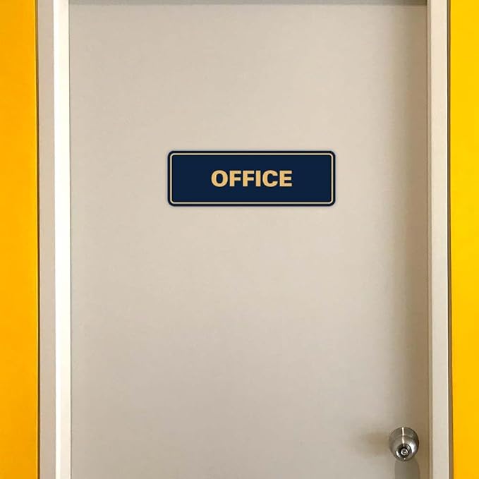 Signs ByLITA Standard Office Sign - Professional Business Signage - Easy to Install (White) - Medium 5 Pack