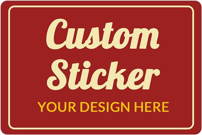 100-500 Pcs Custom Stickers Personalized Labels with Any Design Image Logo Text for Business Logo Thank You Labels,1/2/3/4 inch Customized Stickers(Rectangle)