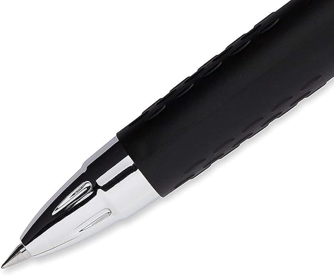 Advantage Gifts Signo 207 Roller Ball Retractable Gel Pens, Medium Point (0.7mm), Black Blue Red And Purple Ink, 8 Count, Bundle with Plastic Reusable Pouch