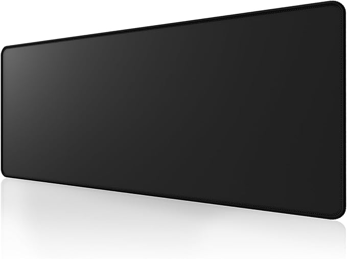 ALOANES Large Gaming Mouse Pad with Non-Slip Rubber Base,Stitched Edge,Desk mat for Laptop,Computer & PC, Wristing Pad for Gamer,Office & Home,Classic Black XL 27.6''x 11.8''x 0.12''
