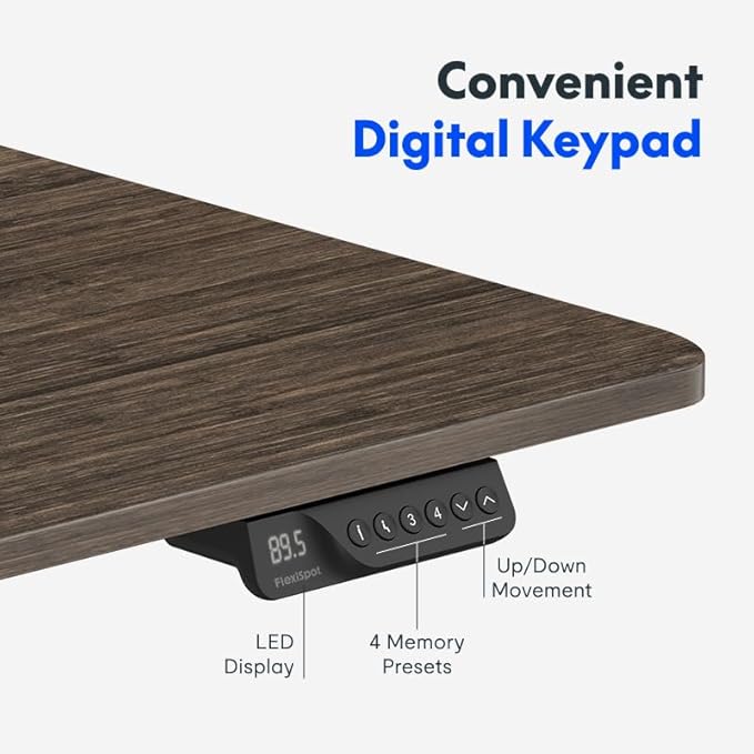 FLEXISPOT 79x32 Inch Large Dual Motor Electric Standing Desk, Black Walnut - 198 lbs Heavy-Duty Capacity, Ideal for Home Office, Creative Studio, or Multi-Monitor Setup