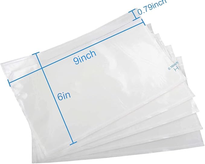 Coopaty 6" x 9" Adhesive Packing List Envelopes Clear Plastic Mailing Shipping Envelope Pouch (200 Pack)