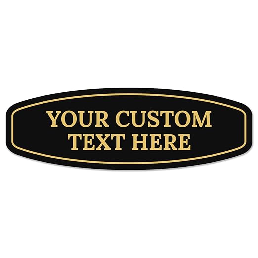 Custom Wall or Door Sign, Personalized Round Plaque Engraved Message for Bussiness, Property and Home Indoor/Outdoor, 4x12 Inches, Made in USA by Sigo Signs