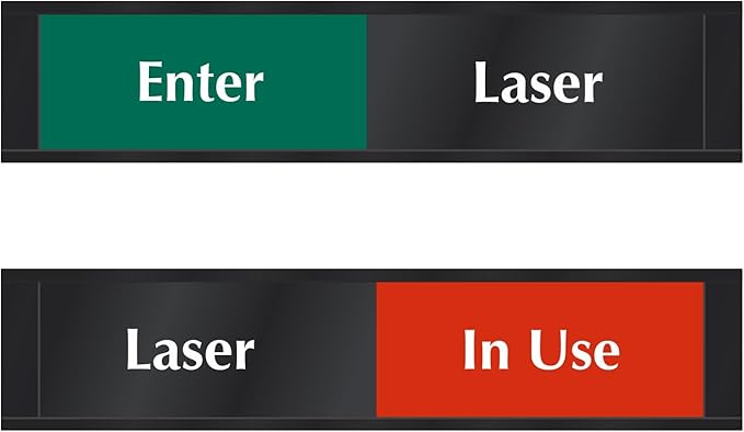 SmartSign Laser - Enter/In Use Slider Sign, 2.25" x 10", 60 mil Plastic Plate in Aluminum Frame with Foam Adhesive Backing, Privacy Slide Door Indicator, Red/Green on Black, Made in USA