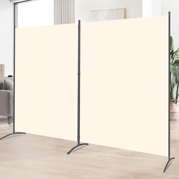 Room Divider 2 Panel Large Privacy Screens, 142''x72''H Upgraded Room Divider Wall for Room Partitions, Tall 6FT Partition Room Dividers Screen Panel for Bedroom Office School, Portable Partition Wall