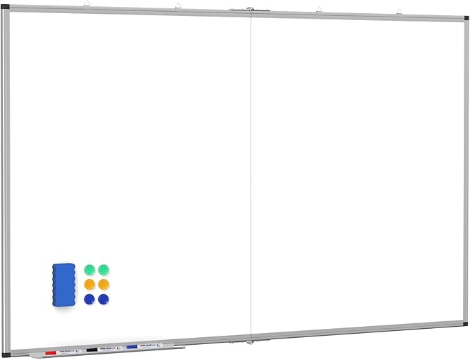 60x36 Inch Large Magnetic Dry Erase Whiteboard for Wall - Premium Aluminum Frame, Heavy Duty Office Home School White Board with Marker & Eraser (Easy Install, Durable Surface)