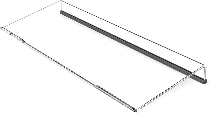 Beego Ergonomic Computer Keyboard Stand - Clear Acrylic Keyboard Riser Tilted Keyboard Holder Keyboard Tray with Black Non-Slip Strip for Easy Typing at Home School Office Desk Accessories