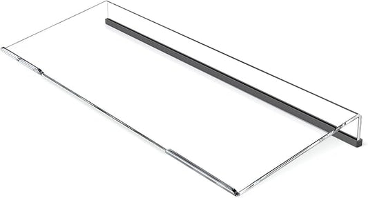 Beego Ergonomic Computer Keyboard Stand - Clear Acrylic Keyboard Riser Tilted Keyboard Holder Keyboard Tray with Black Non-Slip Strip for Easy Typing at Home School Office Desk Accessories