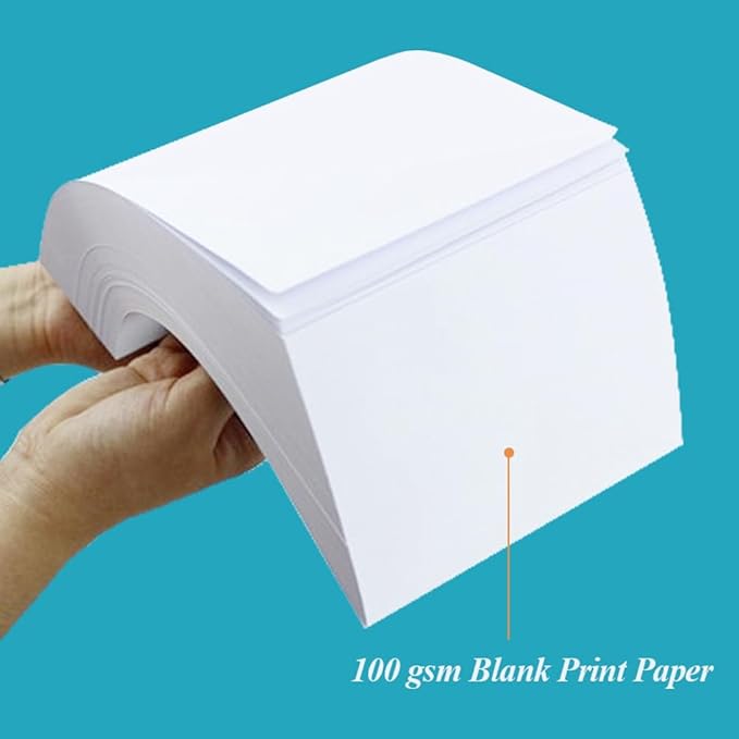 (4-Pack) 8.5" x 14" Blank Print Paper - 200Sheets/400Pages Blank Loose-Leaf Paper, Legal Size Printing in Office/Home/School, 100gsm Blank Paper
