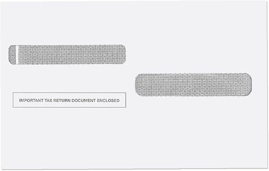 NextDayLabels - W-2 Tax Forms Double Window Security Envelopes, (Pack of 500 Envelope)