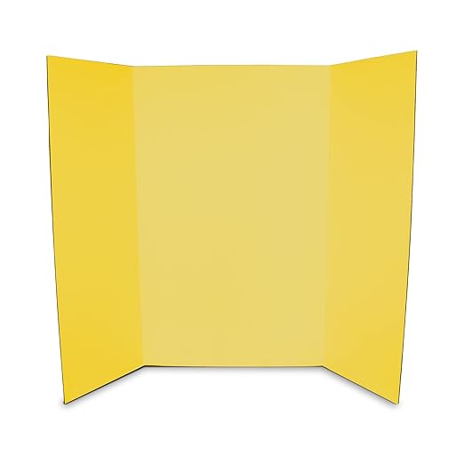 Flipside Products 36” x 48” Project Boards for Presentations, Science Fair, School Projects, Event Displays and Trifold Picture Board, Proudly Made in USA - Assorted Colors - 4 Pack