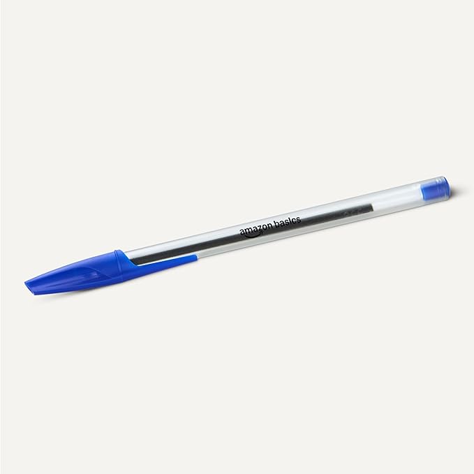 Amazon Basics Ballpoint Pens, 1.0mm, Blue, 36 Pack
