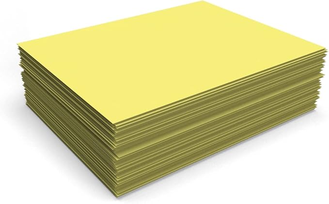 LUXPaper 8.5" x 11" Paper | Letter Size | Pastel Canary Yellow | 60lb. Text | 50 Qty