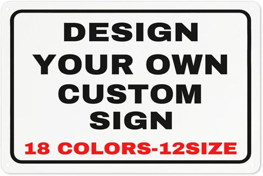 Custom Outdoor Metal Personalized Sign With Your Photo, Text, Logo - Decorative Wall Sign for Business, Workplace, Office, Home