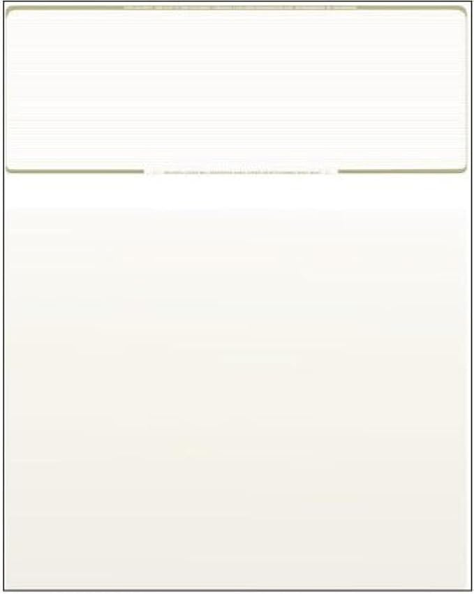 Compuchecks Check on Top Blank Check Paper - 2500 Pack, Quick-Books & Laser Printer Compatible - Security Business Checks with Voucher - 8.5" x 11" Gold Pinstripe