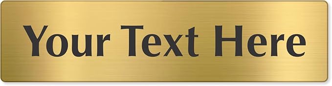 SmartSign Custom Brass Sign - 2" x 8", 40 mil REAL Bugle Brass Metal, Personalized Name Door Sign, Heavy-Duty Premium Engraved Door/Wall Mount Plaque for Business/Office, Gold and Black