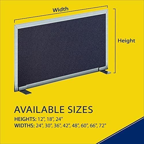 OBEX Acoustical Free Standing Privacy Screen, Cubicle Accessories Desk Privacy Panel, Desk Dividers for Office, Office Furniture Partitions Portable Sound Proof Dividers, 18" x 66", Slate