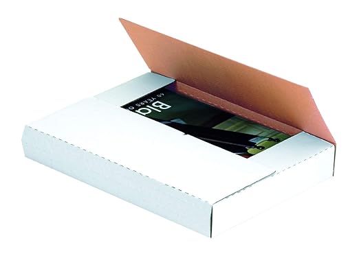 Tape Logic TLM1181 Easy-Fold Mailers, 11 1/8" x 8 5/8" x 1", White (Pack of 50)