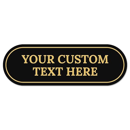 Custom Wall or Door Sign, Personalized Buble Plaque Engraved Message For Bussiness, Property And Home Indoor/Outdoor, 2x6 Inches, Made in USA by Sigo Signs