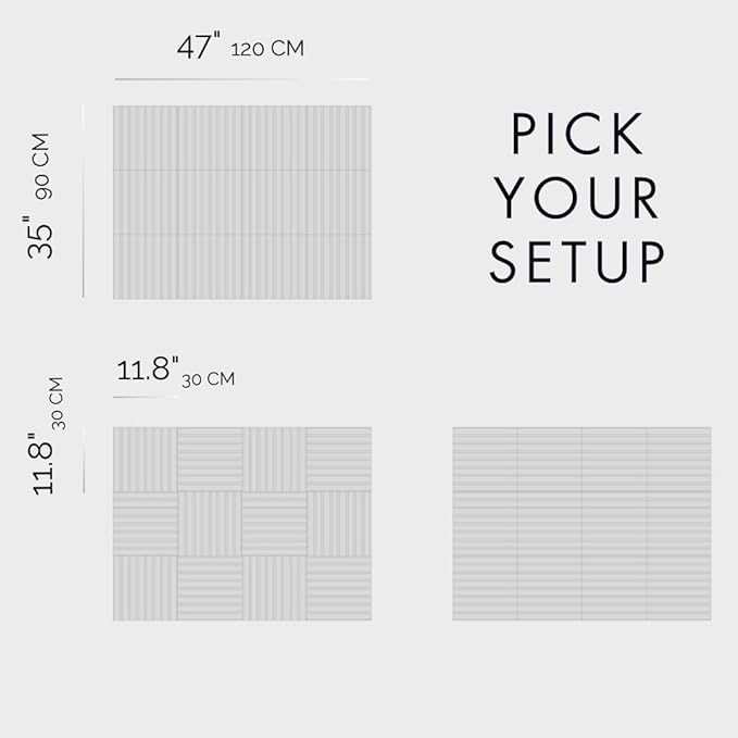 VIVELDA Large Bulletin Board 48x36- Office Wall Organizer to Replace Your Old Cork Boards for Walls for Office Decor -12-Pack Felt Wall Panels to Use in Home Office Decor, Classroom Decor (Baby Blue)
