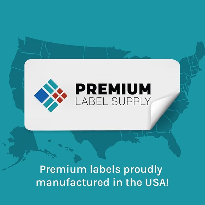 Premium Label Supply Glossy Clear File Folder Labels – 3.4375" x 0.6667" – Laser/Inkjet Compatible – (30 per Sheet), 10 Sheets – 300 Total Adhesive Labels