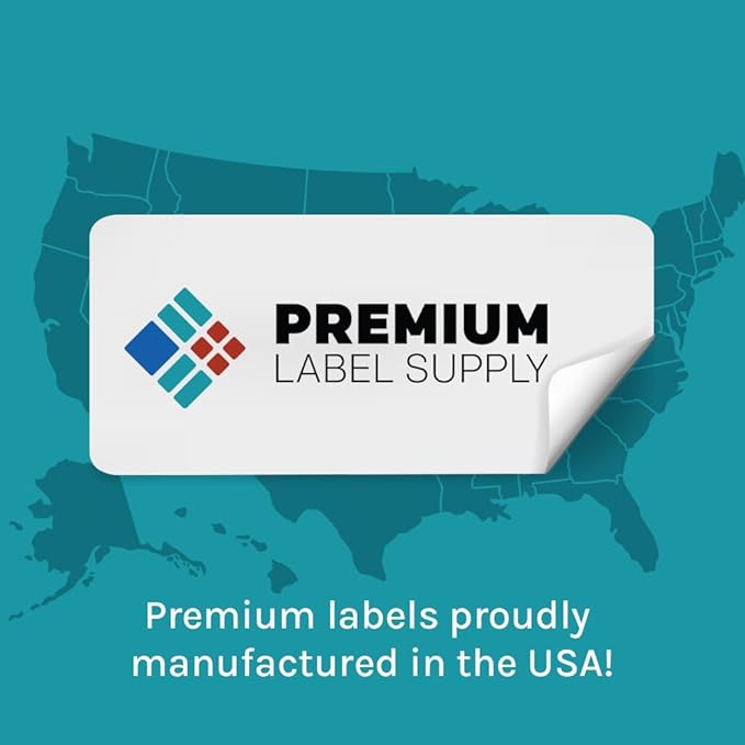 Premium Label Supply Waterproof Matte White Sticker Labels – 4" x 3.33" – Inkjet Printers Only – (6 per Sheet), 500 Sheets - 3,000 Total Adhesive Labels