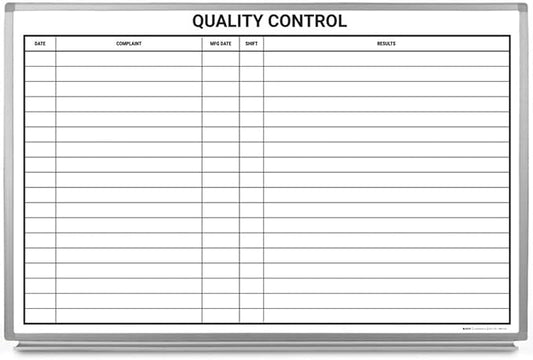 Quality Control Whiteboard 48" x 36"