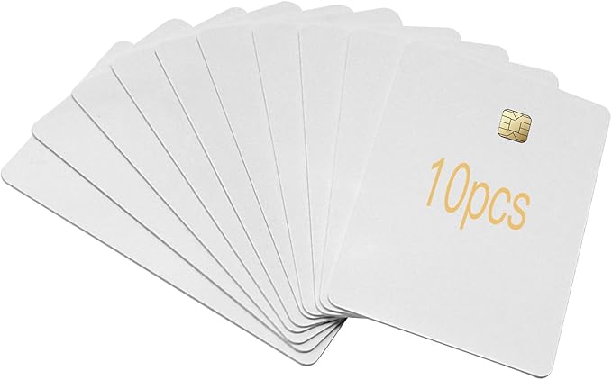 SLE4442 Contact IC Cards (Pack of 10)– ISO PVC Smart Chip Cards for Access Control Systems, Secure Storage & ID Management