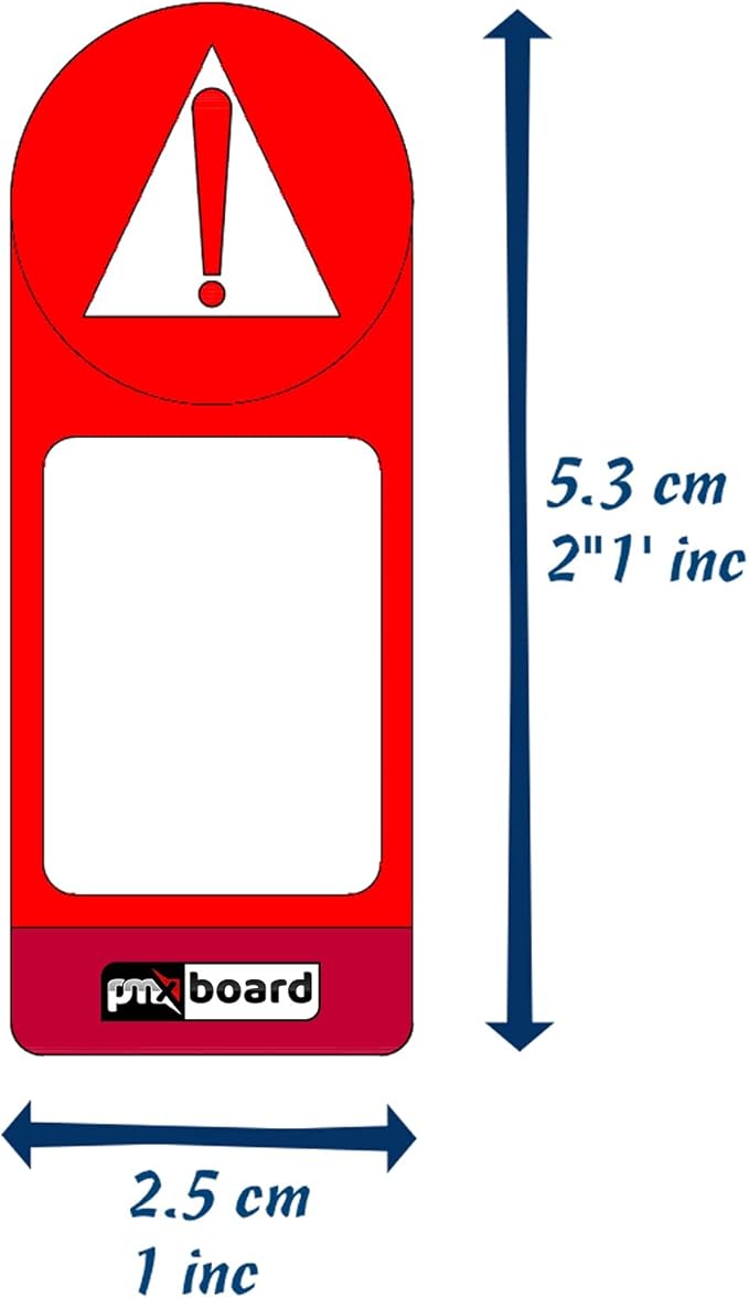 PMXBOARD Magnetic Blocker Cards – 8-Pack Kanban & Scrum Board Alert Magnets | Agile Impediment Markers for Workflow Management, Sprint Blocking & Project Planning