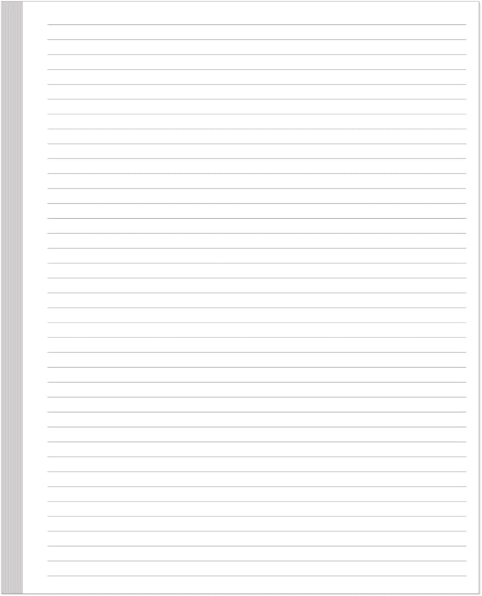 Unpunched Line Paper - 100 Sheets/200 Pages Loose Leaf Paper Line Refills, Letter Size, 100gsm, White, 8.5" x 11"
