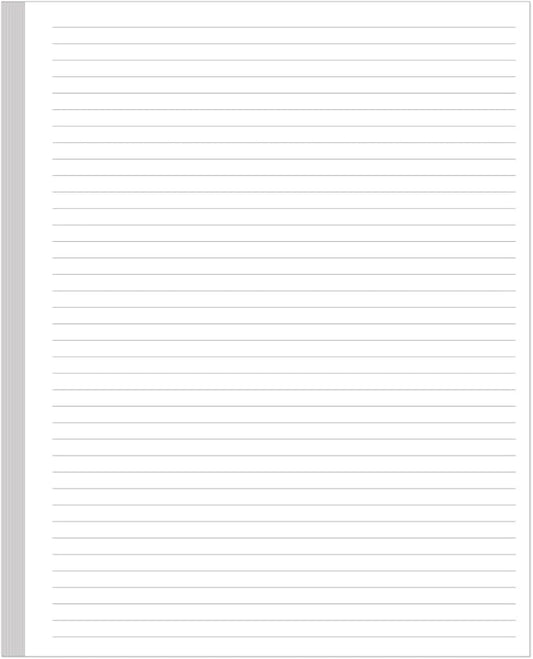 Unpunched Line Paper - 100 Sheets/200 Pages Loose Leaf Paper Line Refills, Letter Size, 100gsm, White, 8.5" x 11"