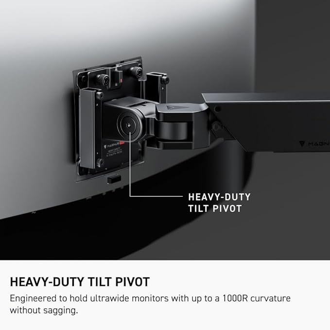 Secretlab Magnus Monitor Arm (Heavy Duty Edition) - Designed for Ultrawide Monitors - Up to 57 inches, 18 to 35lbs - Includes Heavy-Duty tilt Pivot