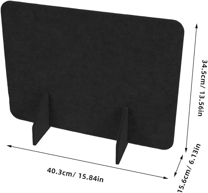 HOODANCOS 2pcs Felt Privacy Panel for Desktop Noise Reduction No Drill Installation Versatile Tabletop Separator for Office Classroom and Home Use
