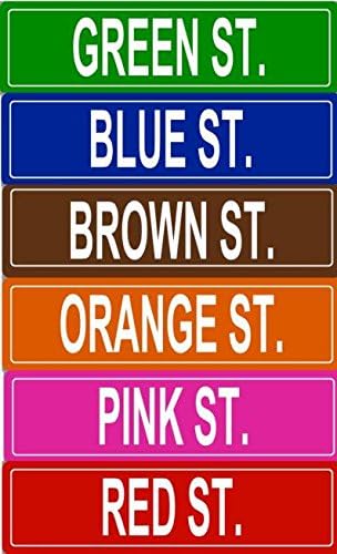 BuildASign Personalized Custom Street Sign – Aluminum Road Sign for Bedroom, Game Room, Man Cave, Garage or Playroom Decor, Weather-Proof & UV Fade Resistant (5" x18”, Orange)