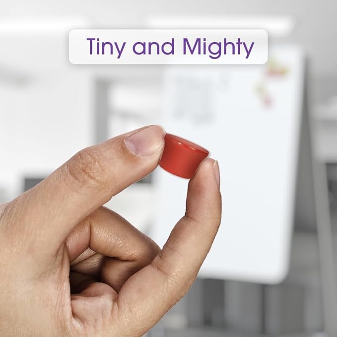 Strong Magnets for Whiteboard, Glassboard and Fridge (Blue, 8 Pack, Small). N54 Neodymium Rare Earth Heavy Duty Magnets for Home and Office Supplies.