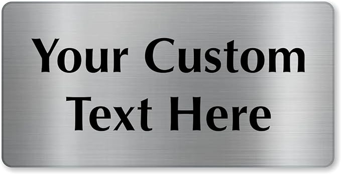 SmartSign Custom Steel Sign - 4" x 8", 40 mil Stainless Steel Metal, Personalized Engraved Sign for Business, Office, Door, Wall, Heavy-Duty Premium Engraved Steel Plaque, Silver and Black